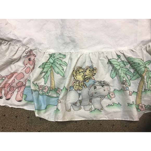 Red Calliope Other Vtg 992 Little Bedding Red Calliope Crib Ruffle